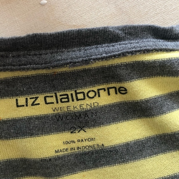 LIZ CLAIBORNE WEEKEND WOMEN Striped Sweater.SZ 2X - Picture 6 of 7